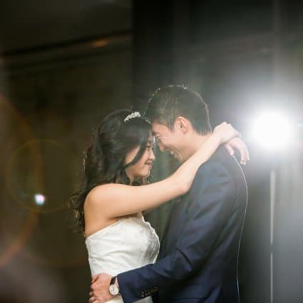 Casablanca Bridal featured in Modern Toronto Wedding at the Gardiner Museum