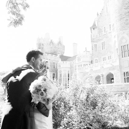 Valencienne Bridal Design featured in Julia & Eric Wedding at Toronto’s Casa Loma