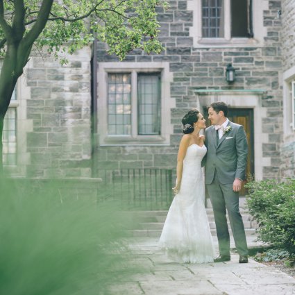 Bridal Hair Couture By Katie featured in Danielle and Allen’s Beautiful Brickworks Wedding