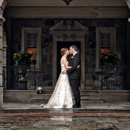 Pearl Bridal House featured in Cheyne & Greg Intimate Wedding At Graydon Hall