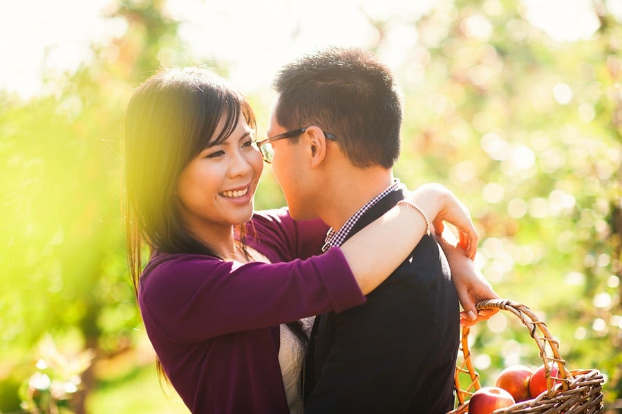 Hero image for Katherine & Justin’s Orchard Engagement Session at Chudleigh’s Apple Farm