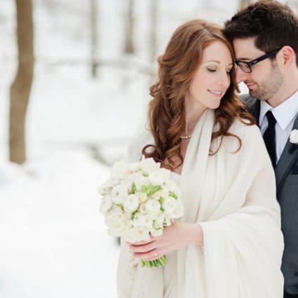 Alisa Lyons Makeup & Hair featured in Ashley and Scott’s Winter Wedding At Steam Whistle Brewery