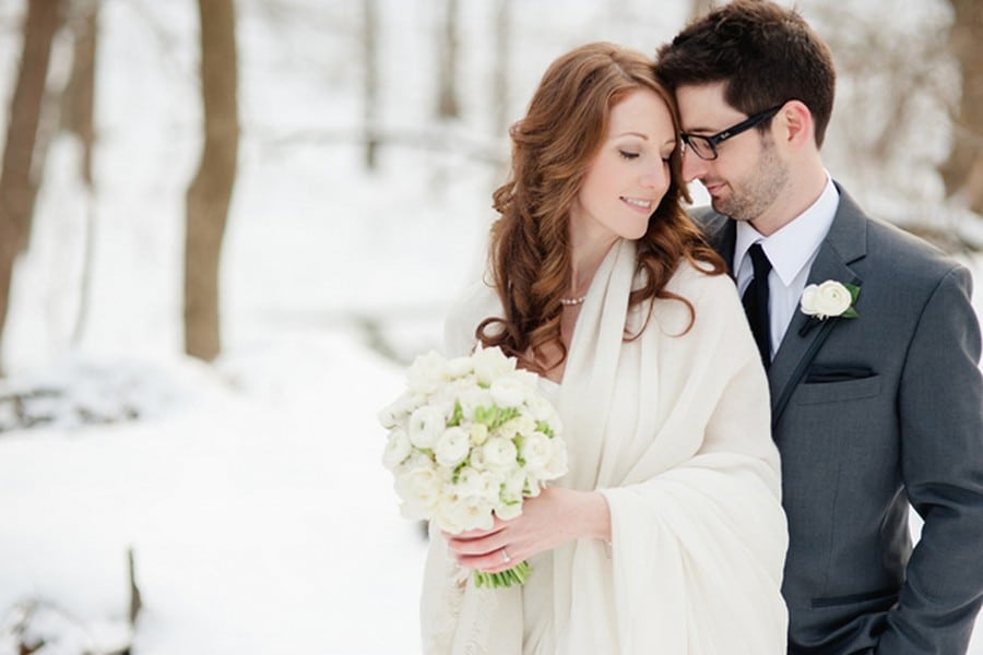 Hero image for Ashley and Scott’s Winter Wedding At Steam Whistle Brewery