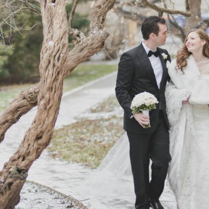 Knox College featured in Lia and Jaime’s Beautiful Winter Wedding at the Omni King Edw…