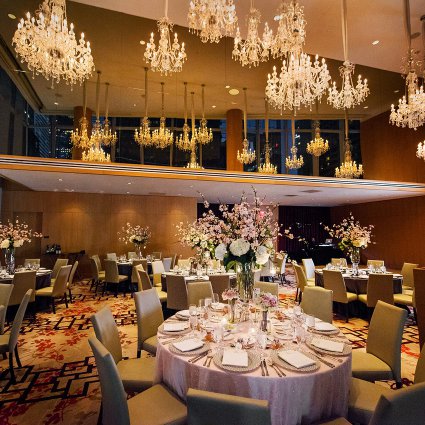 Vera Wang featured in Kari and Allen’s Intimate Wedding at The Shangri-La Hotel, To…