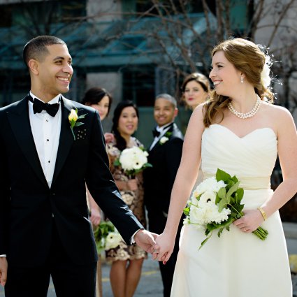 Storys Building featured in Ashley and Daniel’s Urban Wedding at Storys Building