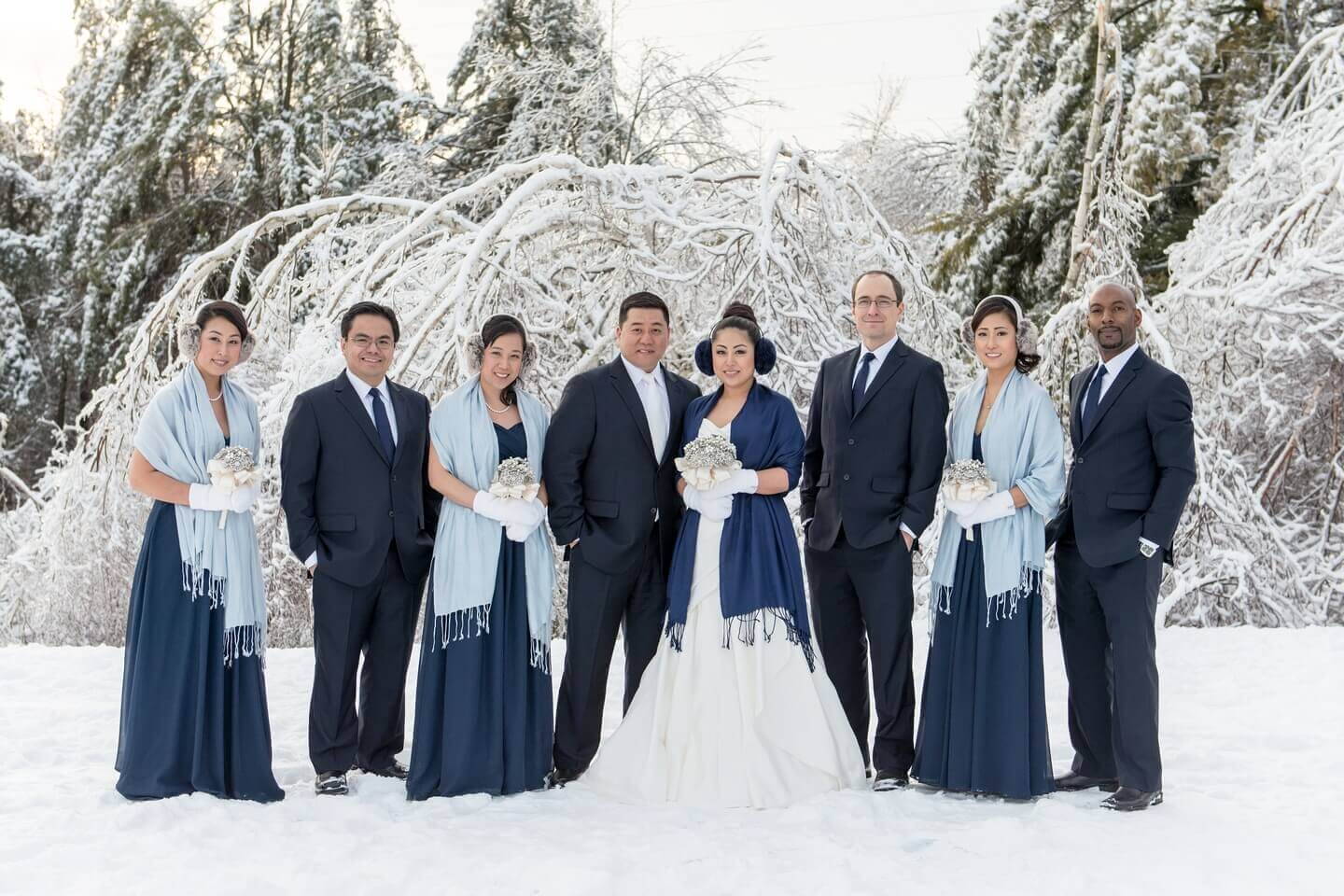 Hero image for Jenny and Joe’s Winter Wonderland Wedding at McMichael Canadian Art Collection