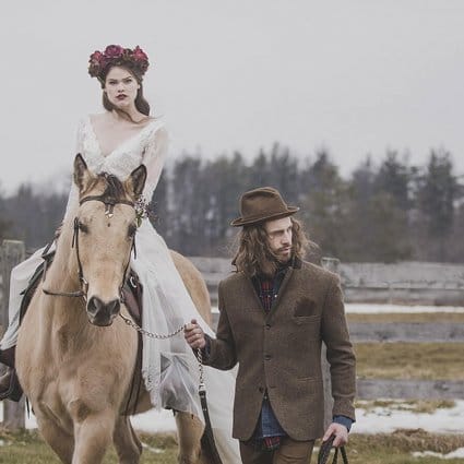 HollyOaks Farm featured in A Winter Canadiana Woodland Inspired Styled Shoot at HollyOak…