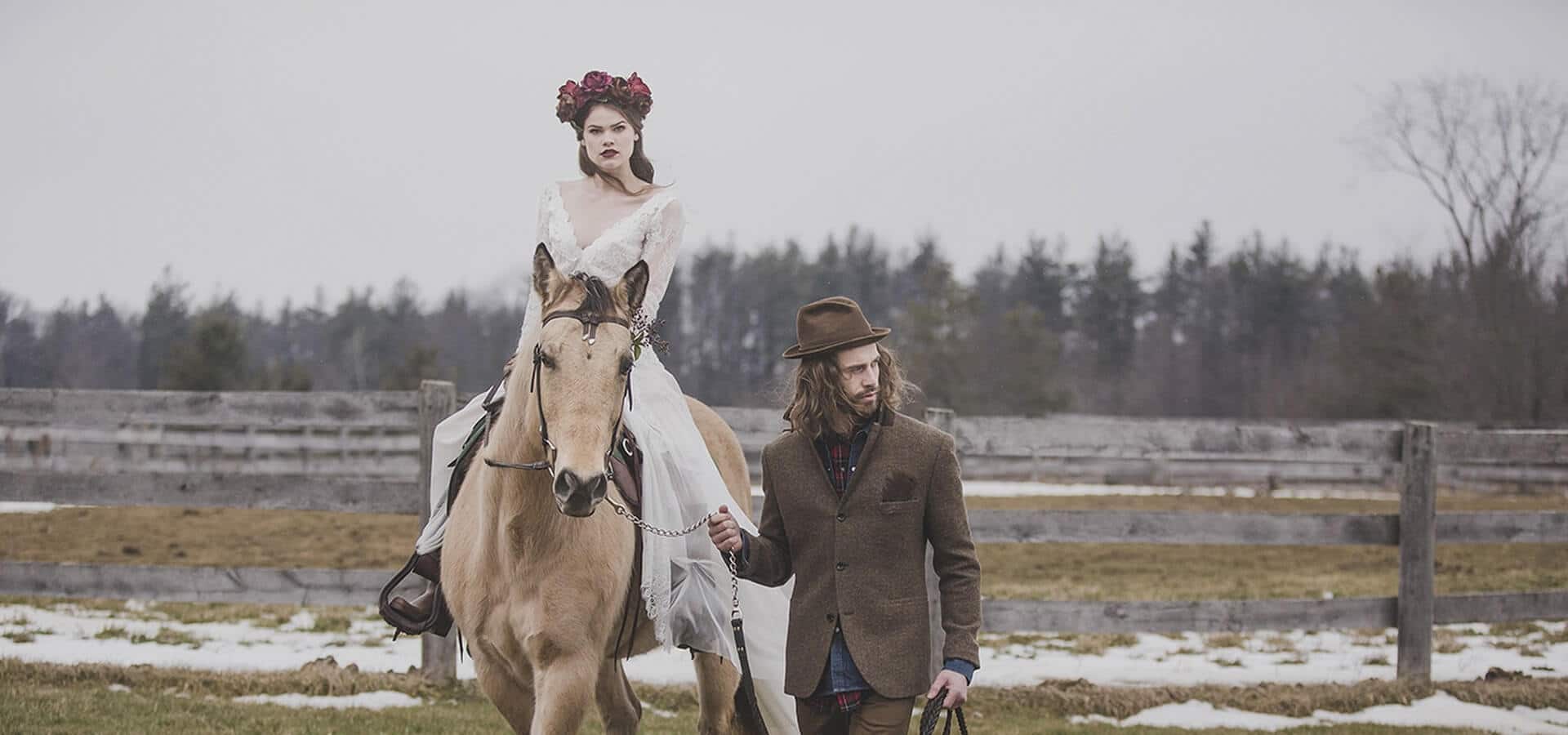 Hero image for A Winter Canadiana Woodland Inspired Styled Shoot at HollyOaks Farm