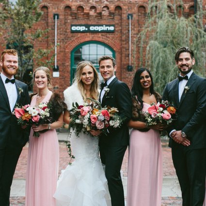 Jelly Modern Doughnuts featured in Robyn and Mike’s Ultra Romantic Wedding at The Distillery Dis…