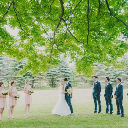 J Crew featured in Ashli and Jacob’s Outdoor Wedding at Belcroft Estates