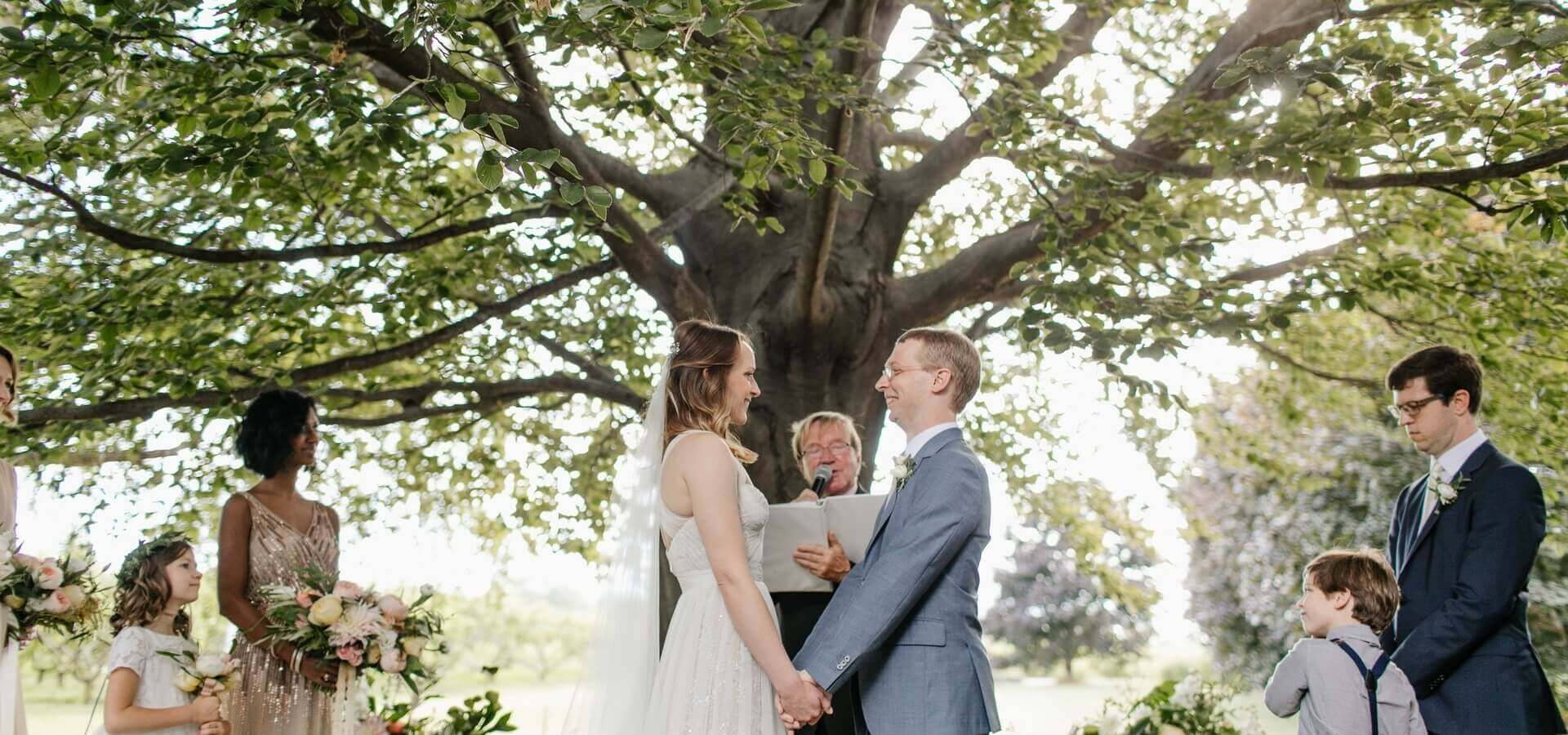 Hero image for Rebecca and Zeb’s Magical Wedding at Cherry Avenue Farms