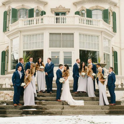 Blush and Bows featured in Andrea and Laird’s Lovely Winter Wedding at Storys Building