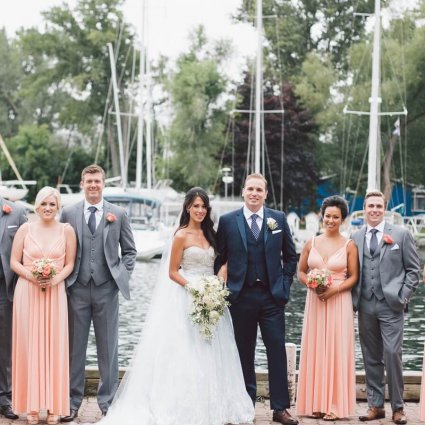 Royal Canadian Yacht Club featured in Megan and James’ Gorgeous Lake View Wedding at the Royal Cana…