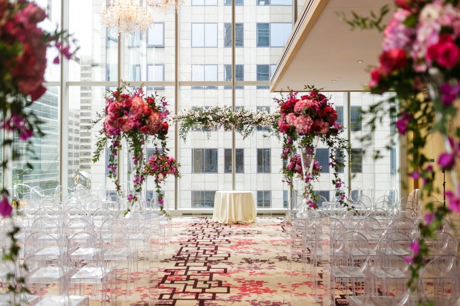 A to Z Event Management featured in Renée and Husam’s Beautiful Wedding at The Shangri-La Hotel, …