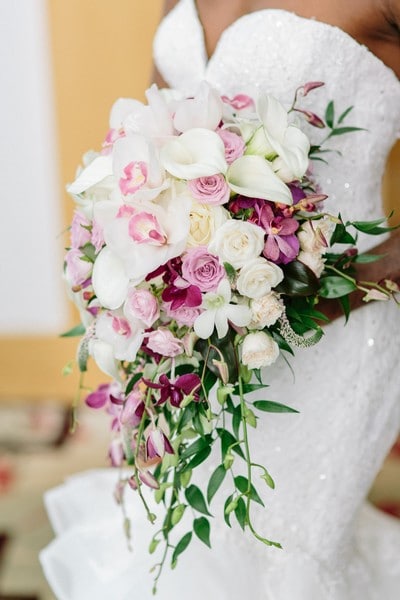 Forget Me Not Flowers featured in Renée and Husam’s Beautiful Wedding at The Shangri-La Hotel, …