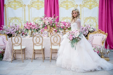 A Stunning Pink Flower Inspired Styled Shoot
