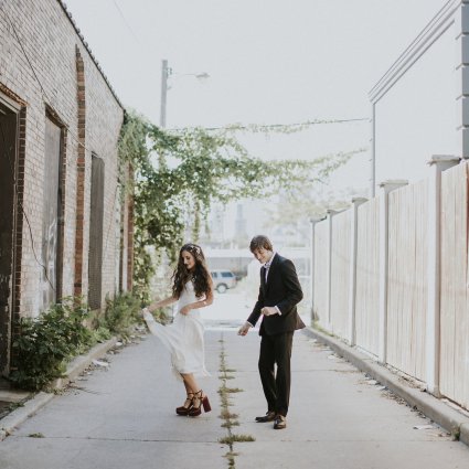 Orchid Florist featured in Lauryn and Marc’s Vintage-Inspired Wedding at District 28
