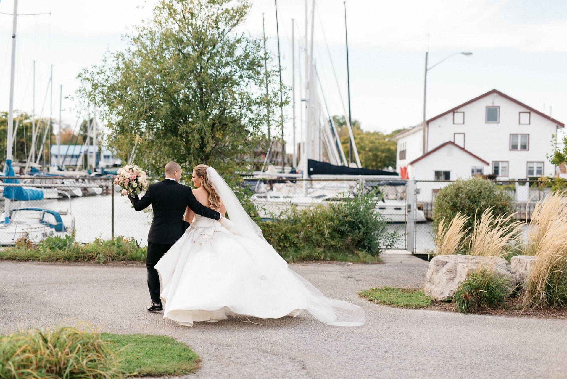 Hero image for Hayley and Zack’s Elegant Wedding at Queen’s Landing