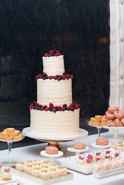 Truffle Cake & Pastry featured in Maria and Ryan’s Beautiful Rainy Day Wedding