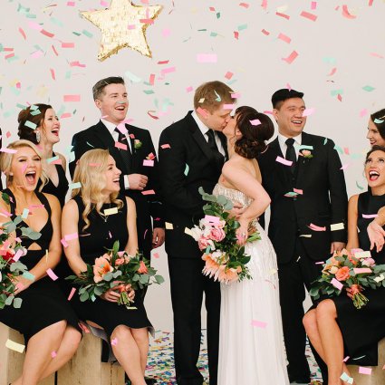 Julia and Julia Bridal featured in Ash and Matt’s Ultra Fun Wedding at the Four Seasons Hotel