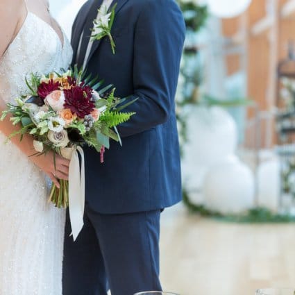 Fonts and Frills Stationery featured in Simply Elegant Destination Wedding at the Art Gallery of Ontario