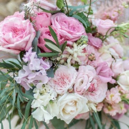 Anista Designs featured in A Stunning Pink Flower Inspired Styled Shoot