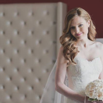 Blushing Beauty featured in Lia and Jaime’s Beautiful Winter Wedding at the Omni King Edw…