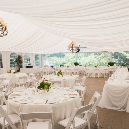 Annie Lane Events and Decor featured in Ashley and Jeffrey’s White-and-Blush Wedding at Nestleton Wat…