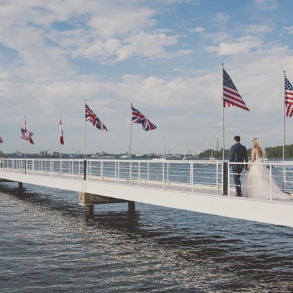 Olive Studio Photography featured in Michelle and Scott’s Nautical Wedding at The Royal Canadian Y…