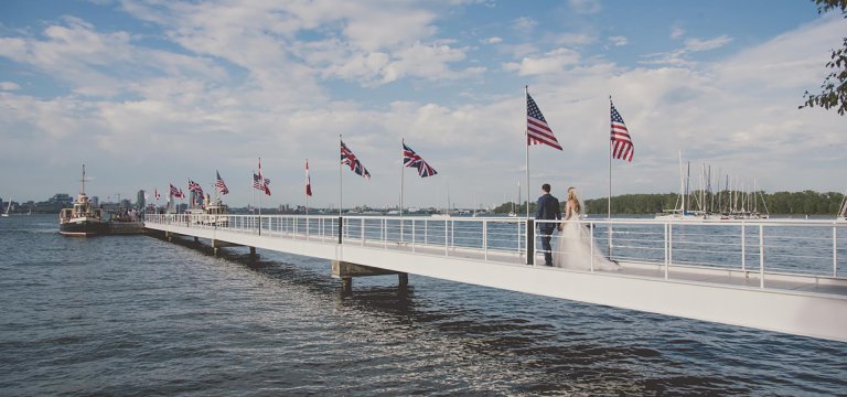 Hero image for Michelle and Scott’s Nautical Wedding at The Royal Canadian Yacht Club
