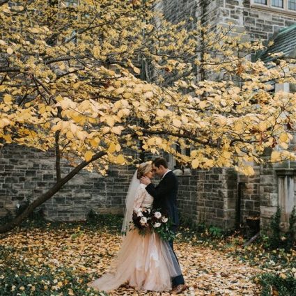 A to Z Event Management featured in Sarah and Jeff’s Romantic Fall Wedding at Thompson Landry Gal…