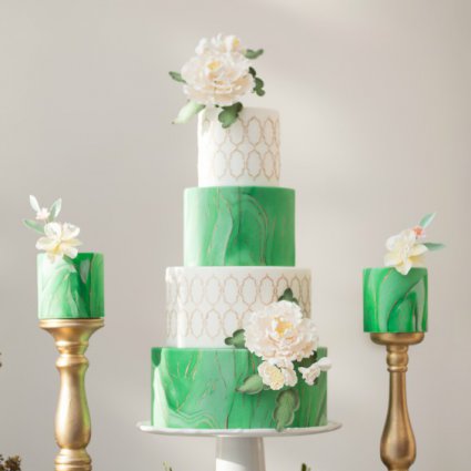 Sinfully Sweet Co. featured in A Stunning Green-and-Gold Style Shoot at Aga Khan Museum