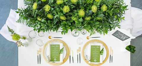 A Stunning Green-and-Gold Style Shoot at Aga Khan Museum