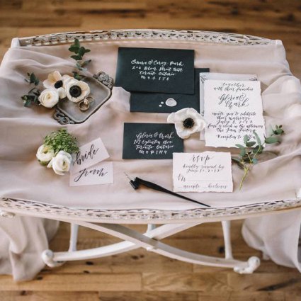 Via Calligraphy featured in Style Shoot: A Sultry Industrial Garden Romance