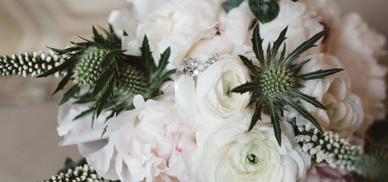 Hero image for Ali and Marijan’s Minimalist Geometric Style Wedding at the Gardiner Museum