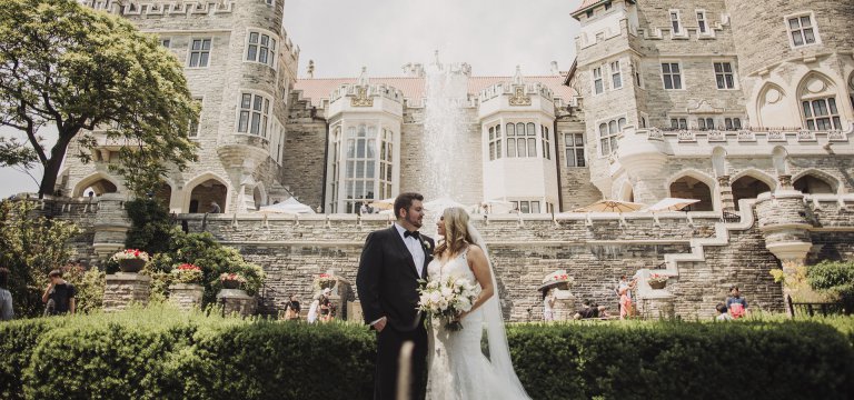 Hero image for Brenna and Dave’s Dreamy Castle Wedding at Casa Loma