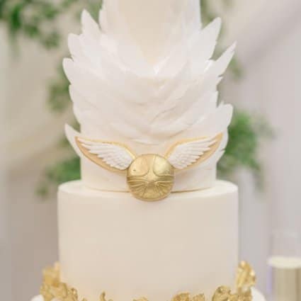 Flour and Flower Cake Design featured in Olivia and Ben’s Enchanting Wedding at the Shangri-La Hotel