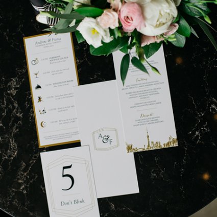 The Printing House featured in Fiona and Andrew’s Chic City Wedding at the Thompson Hotel