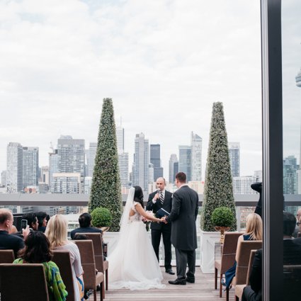 Wedding Heaven featured in Fiona and Andrew’s Chic City Wedding at the Thompson Hotel