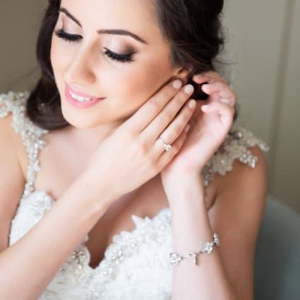 Melissa Makeup Artistry featured in Nadine and Greg’s Classically Elegant Wedding at Hazelton Manor