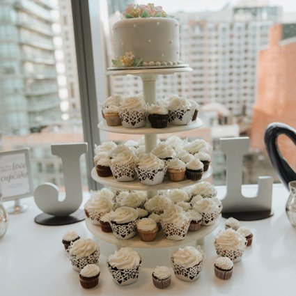 Our Little Bakery featured in Lisa and Jeff’s Elegant Rooftop Wedding at Malaparte