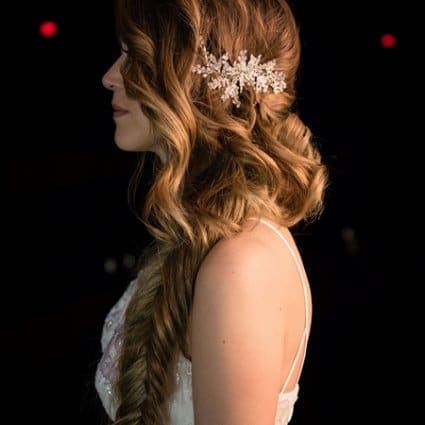 Del Monaco Hair Studio featured in Nadia and Jeff’s Garden Wedding at The Royal Conservatory