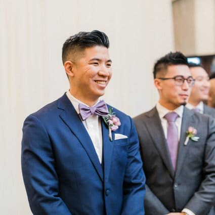 Surmesur featured in Margaret and Ryan’s Charming Winter Wedding at Eagles Nest