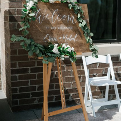 The Lettering Studio featured in Erica and Michael’s Modern-yet-Elegant Wedding at The Arlingt…