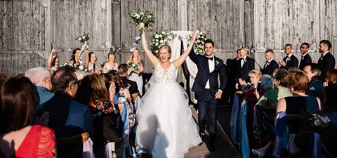 Courtney and Dan's Urban Rustic Themed Wedding at Steam Whistle Brewery