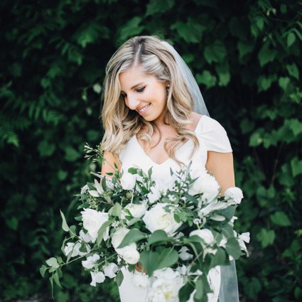 Sweet Woodruff featured in Karla and Kevin’s Romantic Wedding at Evergreen Brick Works