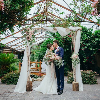 The Madison Greenhouse Event Venue featured in Candy and Tony’s Magical Wedding at The Madison Greenhouse