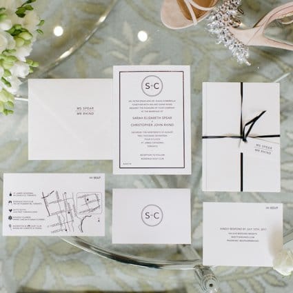 Carte Blanche Design featured in Sarah and Chris’ Cosmopolitan Wedding at Rosedale Golf Club