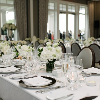 Ken's Flowers on Avenue featured in Sarah and Chris’ Cosmopolitan Wedding at Rosedale Golf Club